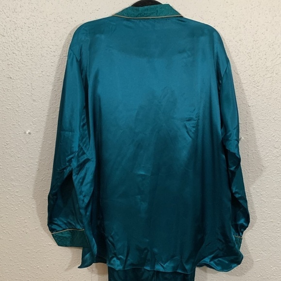 Victoria’s Secret Gold Label Vintage Teal Green Pajama Set size M - Picture 6 of 9